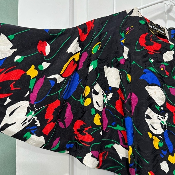 St. Gillian Vintage 100% Silk Long Sleeve Ruffled Dress - Picture 8 of 8